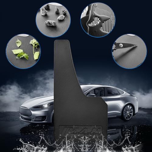 QUYDDC 4 Pcs Universal Black Soft Rubber Mud Flaps - Prevent Mud Splashes, Enhance Appearance, Easy Install, Waterproof & Scratch Resistant - Ideal for Sedan SUV and Urban/Suburban Cars -MAN - Image 5