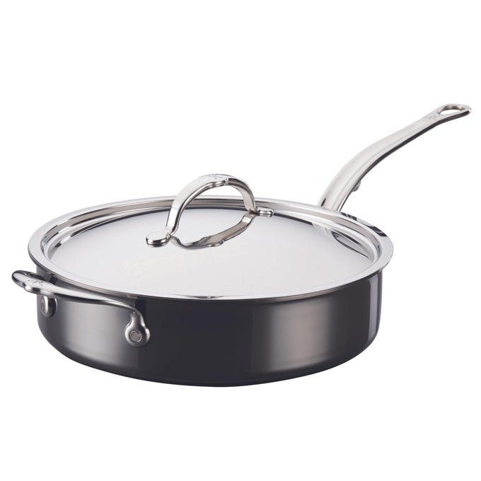 NANOBOND COLLECTION TITANIUM STAINLESS STEEL 35QUART SAUT PAN WITH LID TOXIN PFAS CHEMICAL FREE CLEAN COOKWARE INDUCTION COOKTOP COMPATIBLE