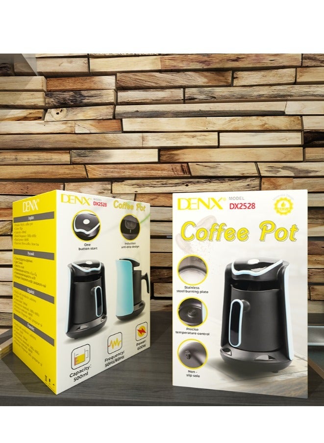 Denx Turkish Coffee Maker Can Make Upto 4 Cups of Coffee in 4 Minutes or Less 600W Black DX2528 - Image 4