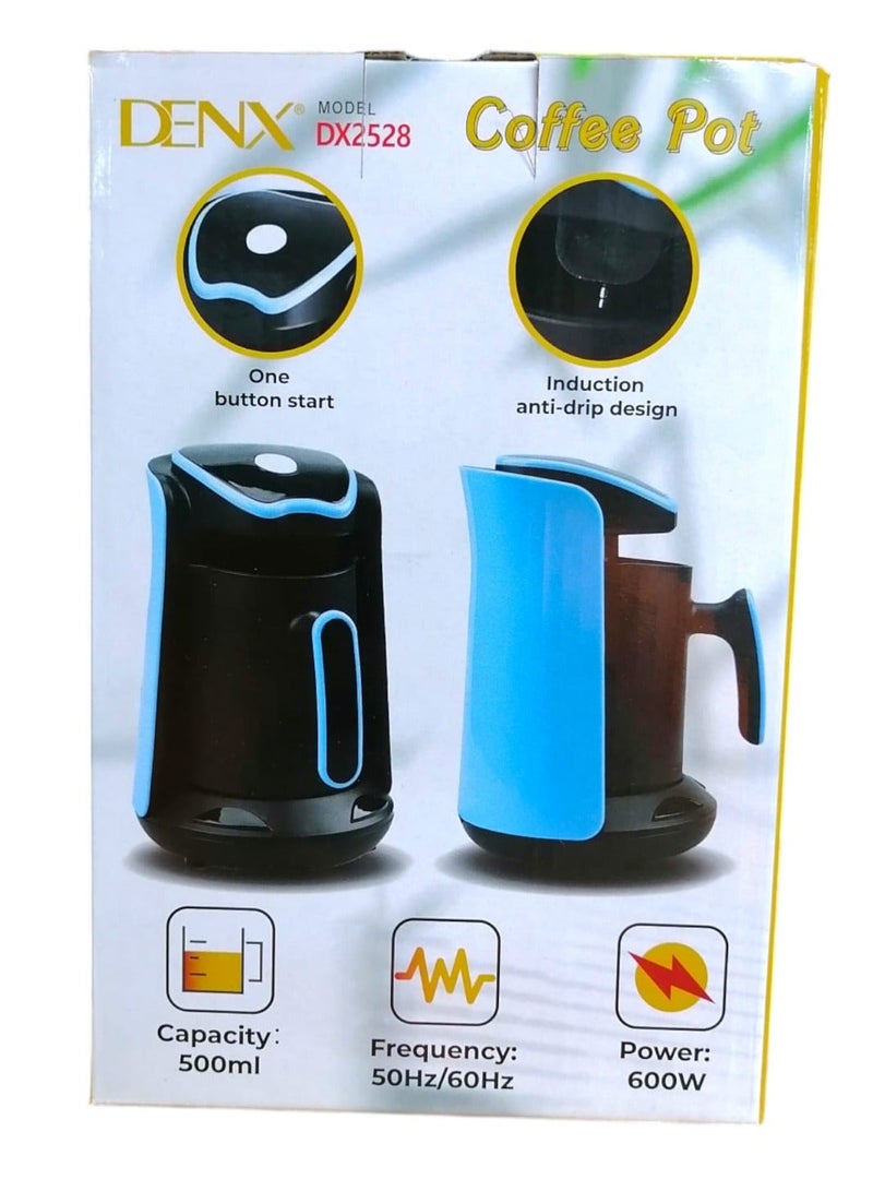 Denx Turkish Coffee Maker Can Make Upto 4 Cups of Coffee in 4 Minutes or Less 600W Black DX2528 - Image 3
