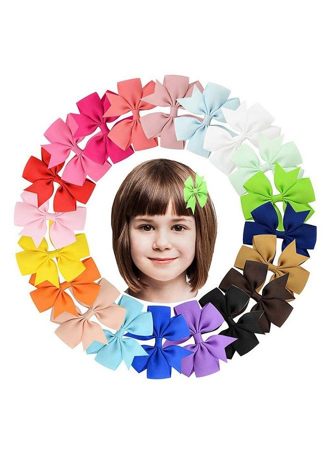 PALAY 20 Pieces Hair Bows For Kids Girls3 Inch Grosgrain Ribbon Hair Bows Alligator Clips For Baby Girls Hair Accessories - Image 2