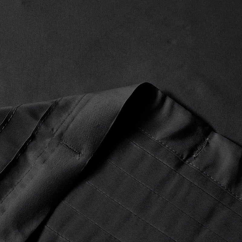 Comfort Spaces Windsor Bathroom Shower Pieced Ruffle Pattern Modern Elegant Microfiber Fabric Bath Curtains, 72x72, Black - Image 4