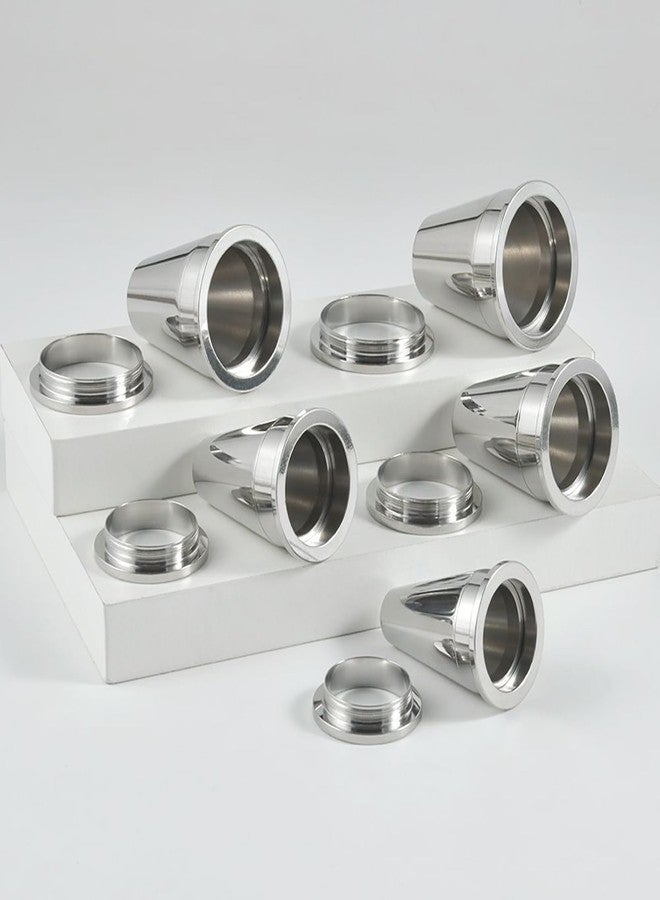 باي دودو أنفاق بييدودو للأذنين مقاس 1 1/8 بوصة، مجموعة من الفولاذ المقاوم للصدأ 2 في 1 من المخاريط والأنفاق، مجوهرات ثقب الجسم ذات ظهر لولبي للنساء - Image 5