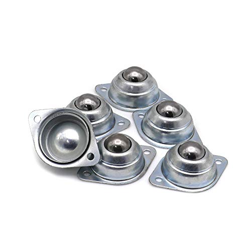 DGQ 5/8" Swivel Ball Caster Roller Transfers Set of 6 Swivel Ball Castor Furniture Trolley Screw Mounted Round Casters - Image 3