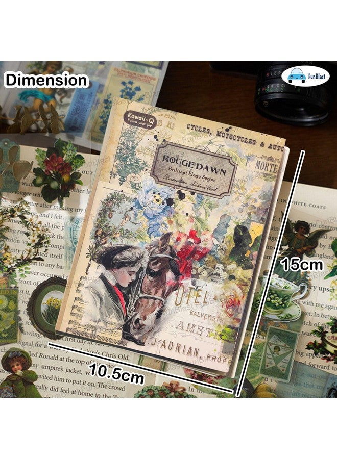 FunBlast Sticker Book Set - 20 Sheets/150+ Paper Magazine Sticker Booklet, Decoration Stickers Book, Stickers for Project, American Style Stickers, Journals, Scrapbooking (B) - Image 3