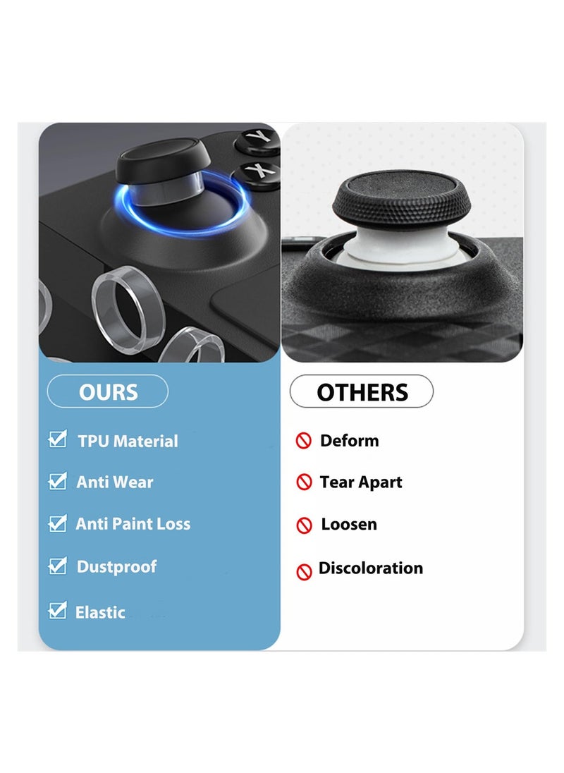 SYOSI - Compatible with Steam Deck Joystick Protectors, 20 Pack Invisible Elastic Clear TPU Anti-Wear Protector Ring for Steam Deck/Xbox / PS4 / PS5 / Rog Ally Joystick Accessories - Image 1