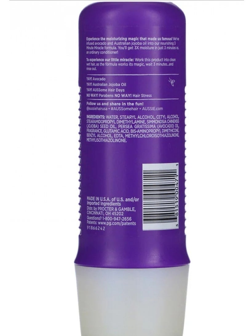 أوسي بلسم الشعر الأسترالي المعجزة 3minute moist deep conditioner بخلاصة الأفوكادو وزيت الجوجوبا الأسترالي الخالي من البارابين 236 مل - Image 3