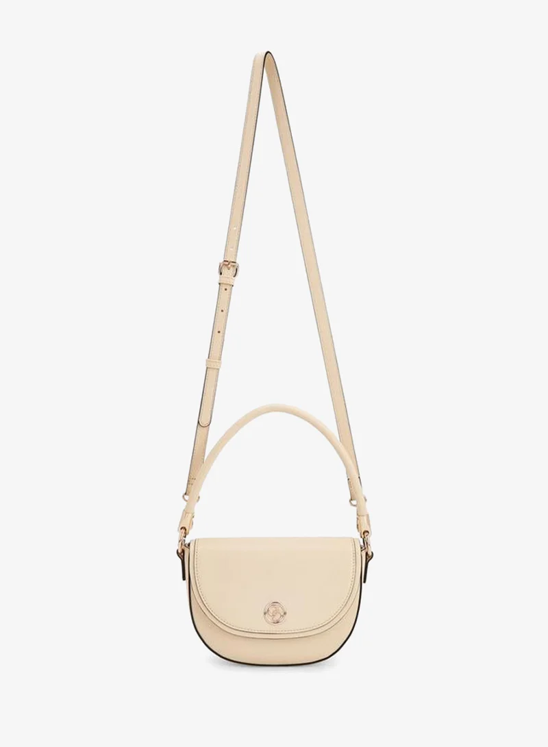 Celeste Textured Crossbody Bag With Button Closure