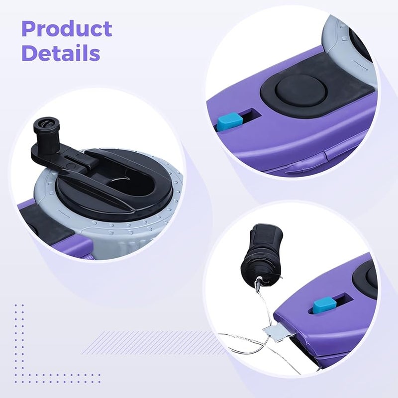 أداة بكرات طباشير 100 قدم مع خط تحديد قابل للسحب، شد قابل للتعديل لمشاريع النجارة والبناء - Image 3