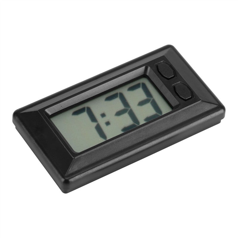 ساعة رقمية LCD: حجم صغير محمول - شاشة LCD سهلة القراءة بأرقام كبيرة، ساعة بلوكة لاصقة لواجهة السيارة ومكتب المنزل - Image 3
