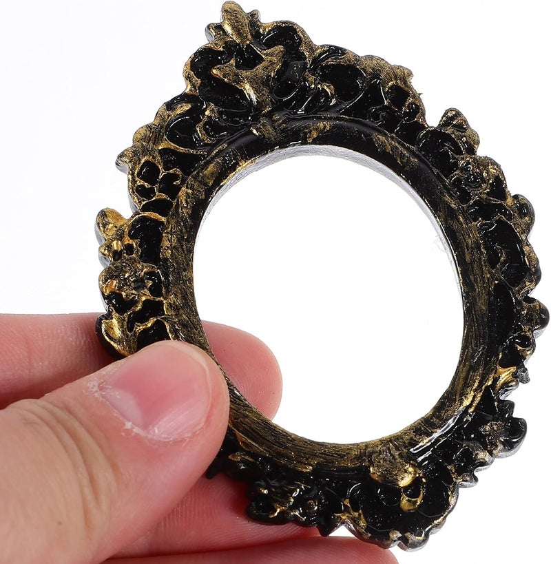 Homoyoyo 4pcs Vintage Mini Resin Photo Frames Small Picture Frame Ornaments Tiny Antique Kit for DIY Home Decor Wall and Tabletop Display - Image 4