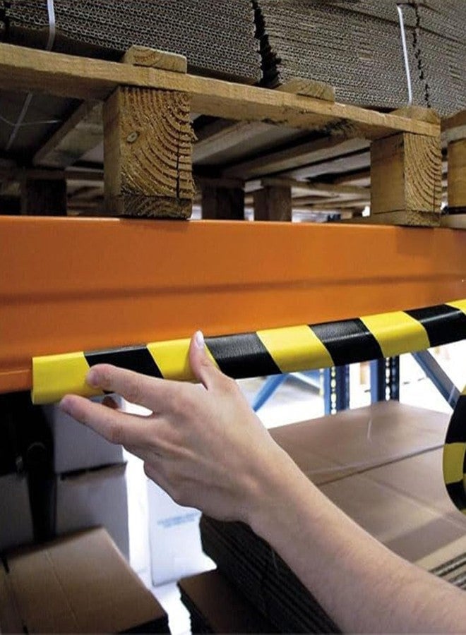 OYKSHDF Wall Edge Corner Guards, 196.9in/5m Yellow Black Safety Bumpers, Self-Adhesive Foam Protector Padding, Warehouse Racks, Shelves, Garage & Equipment Protection (1, Yellow+Black, 196.5in/5m) - Image 2