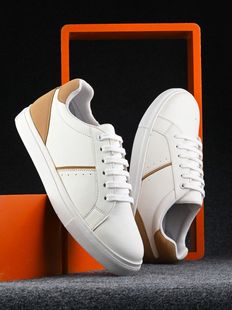 Centrino Women Casual Sneaker | Ultra Soft Cushion | Trendy & Lightweight Design | Low Top Flat Sole | Colorblock Sneakers | White Sneakers Girl Shoes 7610-21 - Image 2