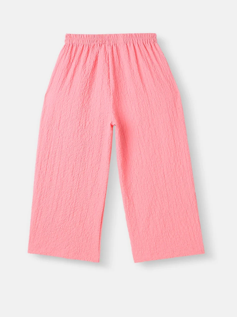Nautinati Girls’ Crepe Assymetric Clothing Set |Frill Top and Pants Set | 2-8 Years