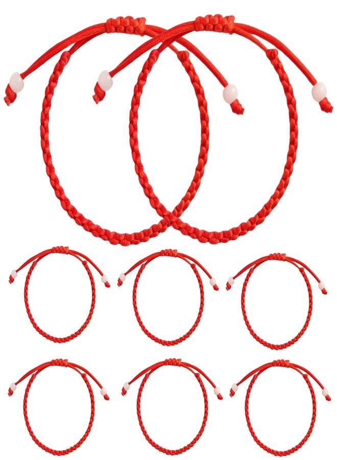 Cafurty 8PCS Red String Bracelet Set for Couples - Perfect Long Distance Relationship Gifts, Kabbalah Red String Bracelet with Red Protection Charms - Matching Red Bracelets for Women - Image 1