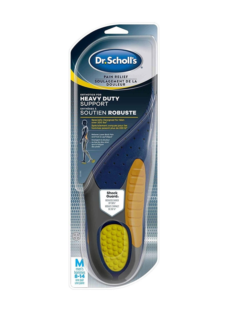 Dr. Scholl's HEAVY DUTY SUPPORT Pain Relief Orthotics for Men over 200lbs with Technology Weight Shock with Every Step (for Men's 8-14) - Image 1