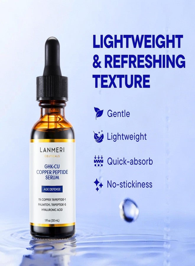 Lanmeri Copper Peptide Serum for Face:1% Copper Peptide (GHK-Cu) Anti-Aging Serum to Smooth Fine Lines, Improve Elasticity - Soothe & Repair Skin Barrier with Centella Asiatica - 30ml - Image 5