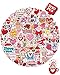 Benresive 300 Pcs Valentines Day Stickers for Kids Bulk Valentines Day Crafts Party Favors Goody Bag Stuffers Waterproof Vinyl Laptop Water Bottle Stickers - Image 2