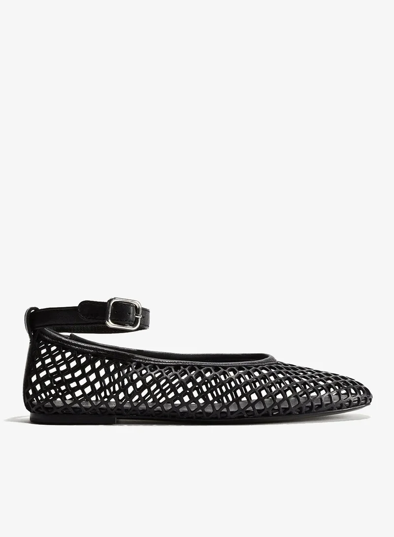 H&M  Perforated leather ballet pumps for Women | Best Price UAE