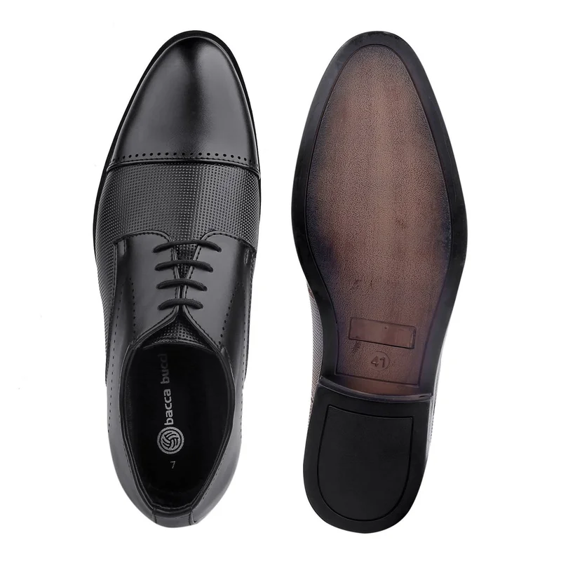 Bacca Bucci Black WINDSOR Formal Shoes with Superior Comfort for Men | Best Price UAE