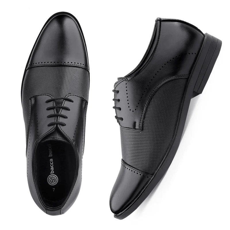 Bacca Bucci Black WINDSOR Formal Shoes with Superior Comfort for Men | Best Price UAE