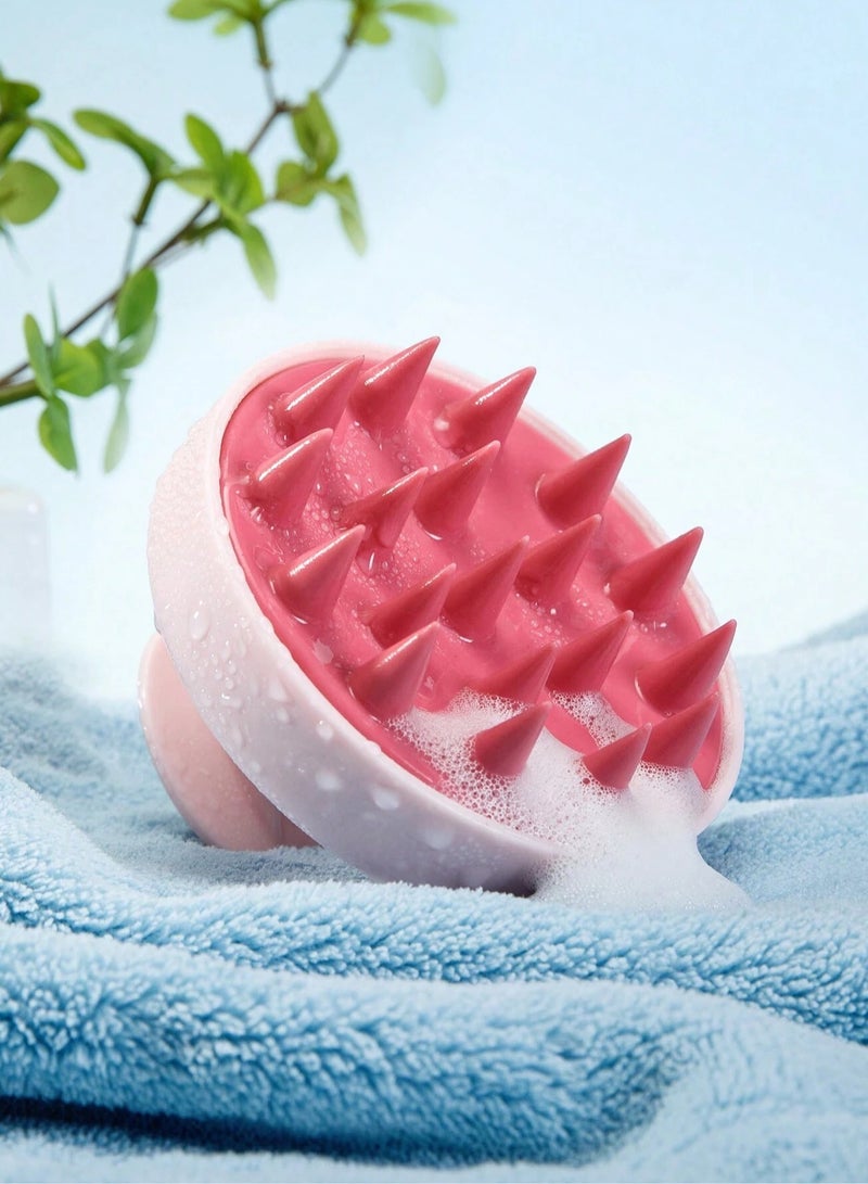 Loquat Scalp Massager Shampoo Brush, Hair Scrubber for Exfoliation, Soft Silicone Brush for Hair Growth and Dandruff Removal - Image 1
