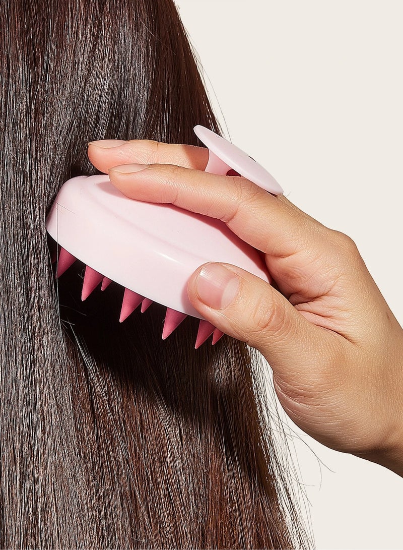 Loquat Scalp Massager Shampoo Brush, Hair Scrubber for Exfoliation, Soft Silicone Brush for Hair Growth and Dandruff Removal - Image 2