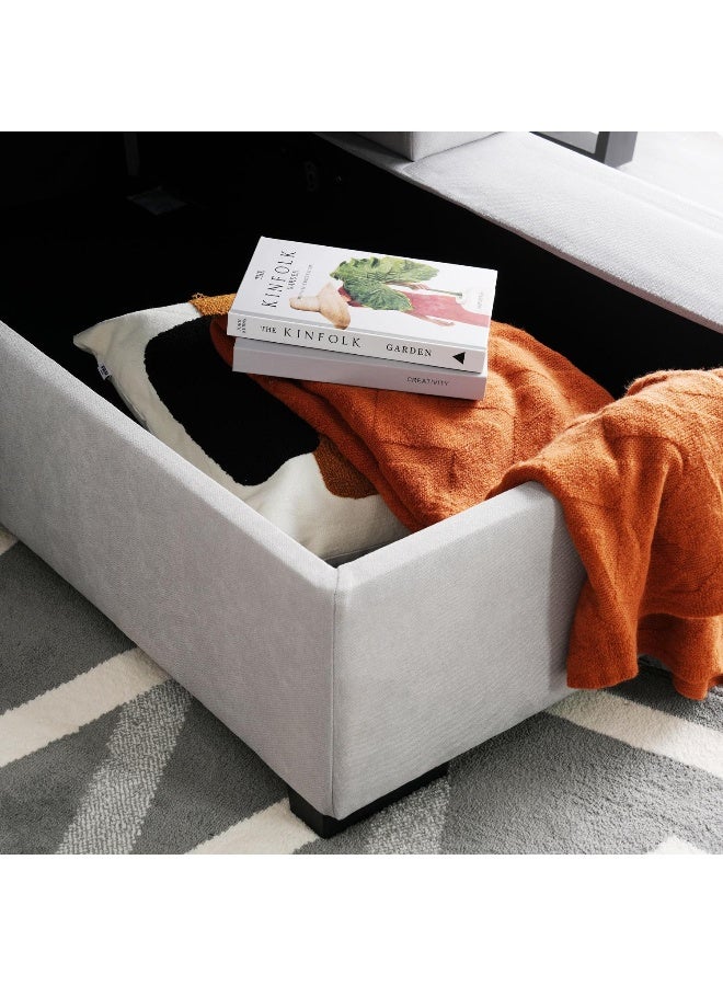 Pan Home Kabo Corner Sofa Bed - Light Grey  - Image 2