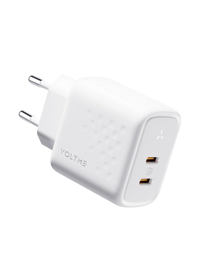 VOLTME Revo 45W, GaN PPS Dual USB C Fast Charger Super Fast Charging 2.0, Foldable Charger Compatible with iPhone 17/16/15/14Series, Galaxy S24/S23/S22 Series, MacBook Air, White - Image 1