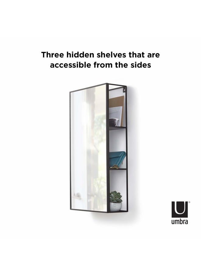 UMBRA Cubiko Wall Mirror and Storage Unit with Open-Side Access - Image 3