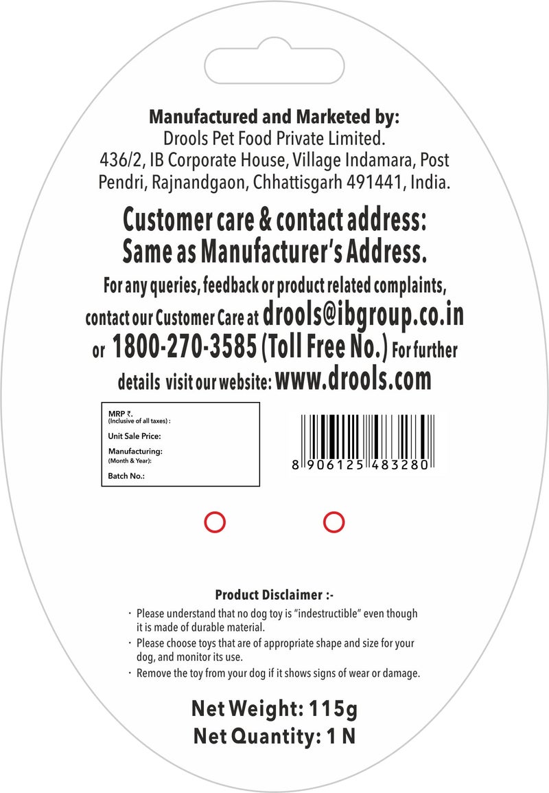 Drools Non-Toxic Rubber Toy for Dogs, Trio Bolt Ring 115g Pack | Non Destructive Chewing | Enhance Dental Health | Helps in Weight Management - Image 2