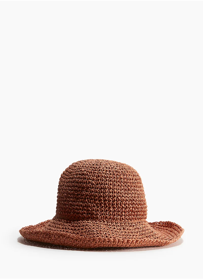 اتش اند ام Wavy-Brim Straw Hat