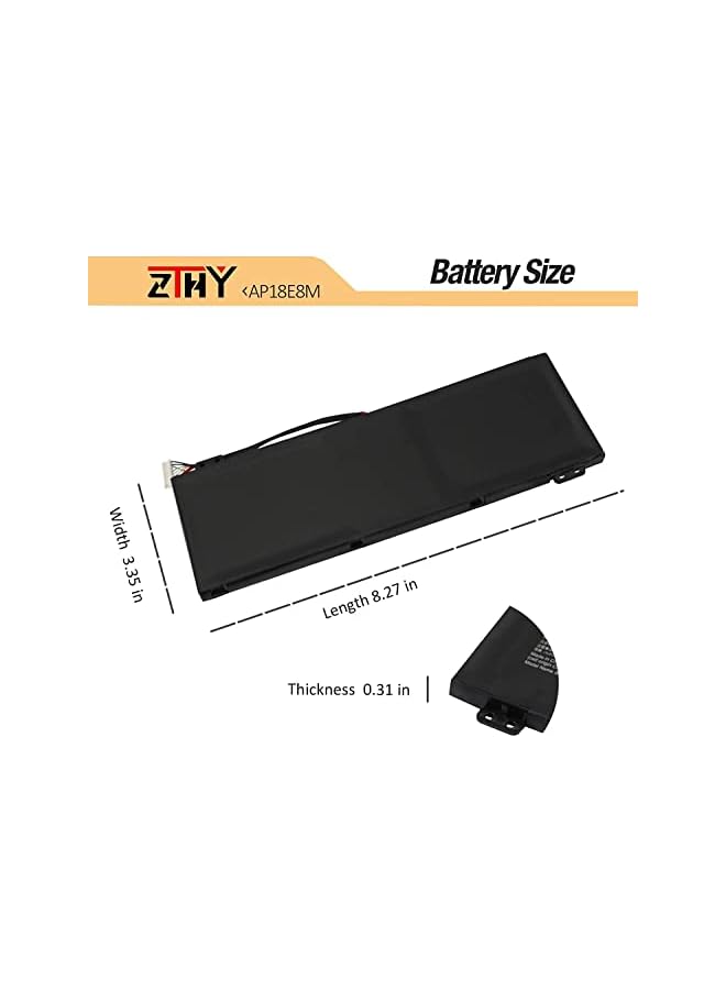 ZTHY Ap18E8M Ap18E7M Laptop Battery Replacement For Acer Nitro 5 An515-54-76Jy An515-43-R1Rk An515-44-R99Q An517-51-7095 Nitro 7 An715-51 Aspire 7 A715-74G-7511 Predator Helios 300 Ph315-52-736R - Image 5