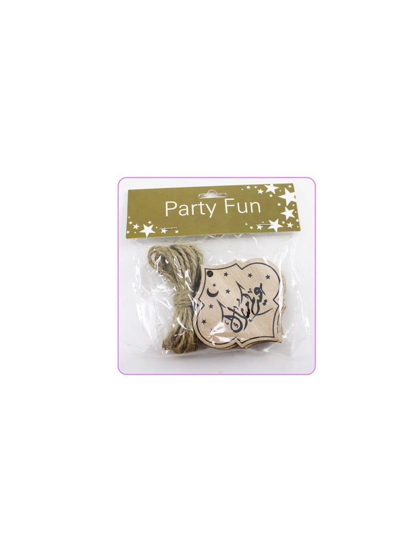 PARTY FUN Eid Mubarak Arabic Gift Tag 6Pcs Pkt 7Cm - Image 3