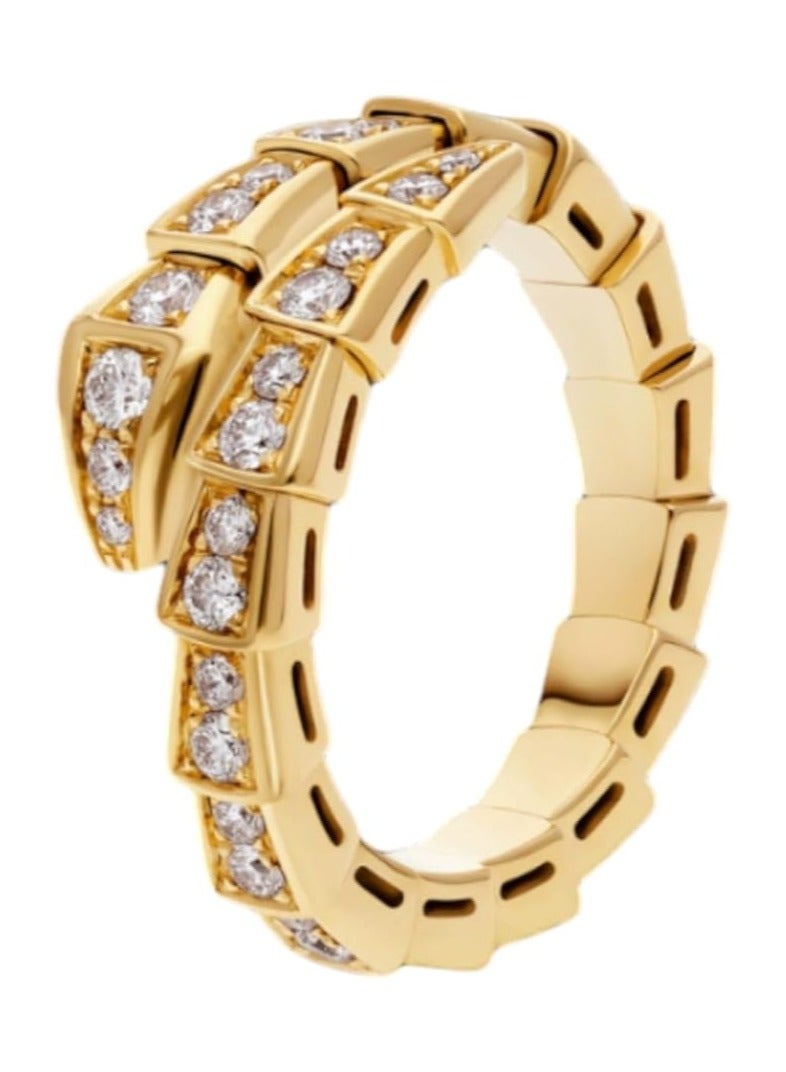 بونكا خواتم بونكا البراقة للنساء والفتيات  خاتم ذهبي - Image 1