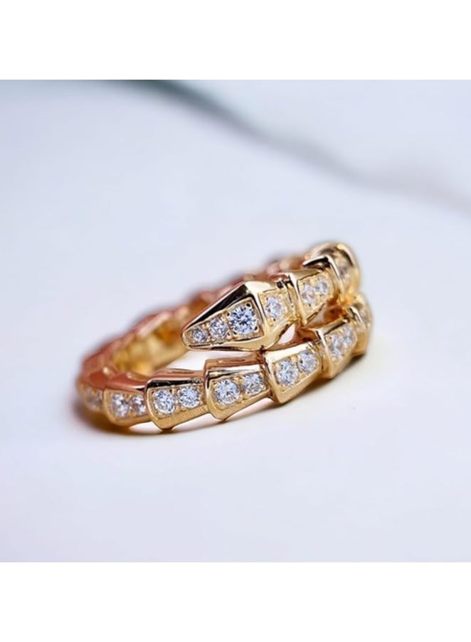 بونكا خواتم بونكا البراقة للنساء والفتيات  خاتم ذهبي - Image 3