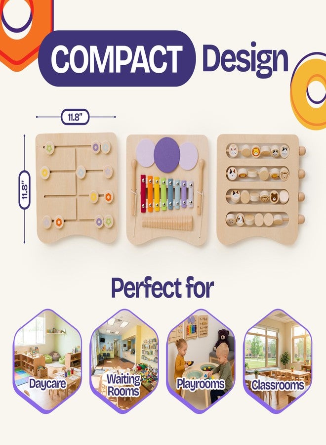 ComfyBumpy Sensory Wall Panel for Kids | Toddler Busy Board and Detachable Wooden Sensory Board - Montessori Busy Board, Activity Center for Independent, Screen-Free Play - Image 2