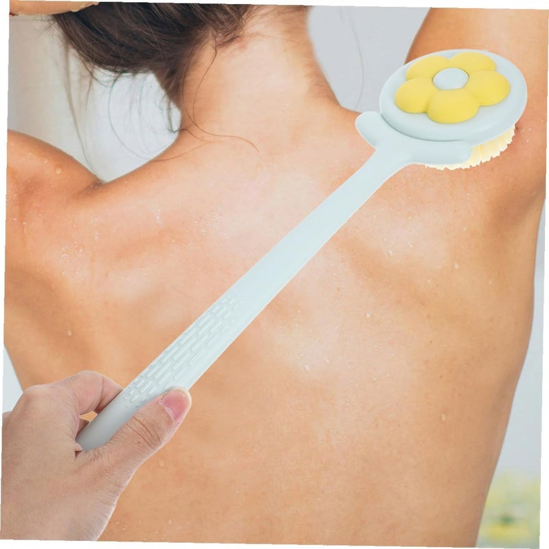 2pcs Flower-Shaped Soft Bristle Body Brush with Long Handle Back Scrubber for Shower Exfoliating and Cleansing Suitable for Men and Women - Image 5