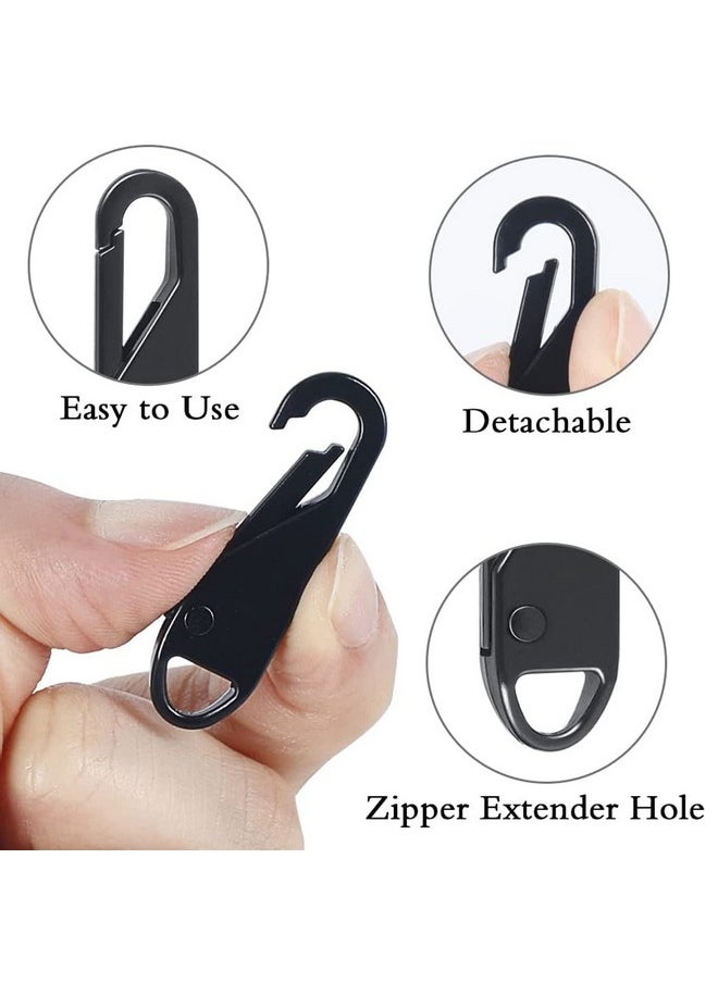 oxt - Zipper Pull 4 Pcs Black Upgraded Zipper Pull Premium Zipper Pull Replacement Zipper Tab Tags Cord Extension Fixer For Luggage Backpacks Jackets Purses Handbags - Image 1