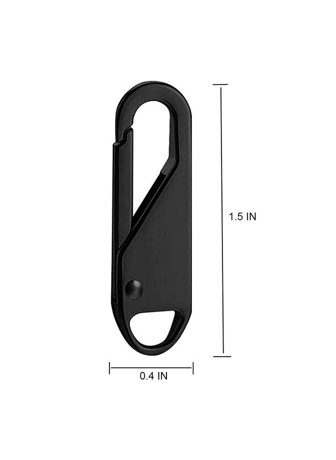 oxt - Zipper Pull 4 Pcs Black Upgraded Zipper Pull Premium Zipper Pull Replacement Zipper Tab Tags Cord Extension Fixer For Luggage Backpacks Jackets Purses Handbags - Image 1