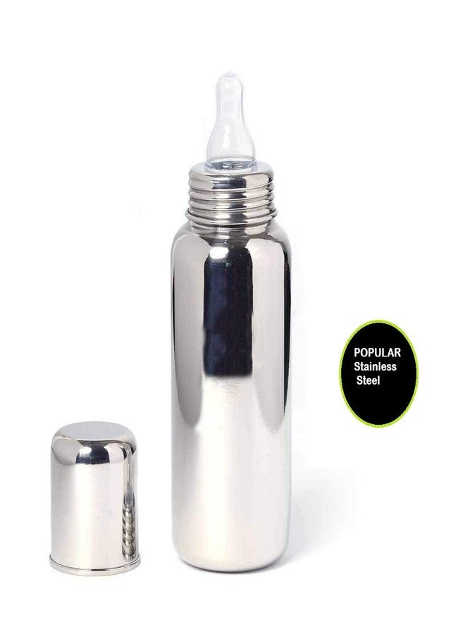 POPULAR Baby Feeding Bottle: Stainless Steel/NO Plastic/Special for New Born Baby/Washable Product Capacity 200 ML - Image 2