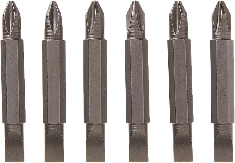 DEWALT Screwdriver Set, 2 Phillips/No. 8 Slotted Double Ended Bit, 6-Pack - Image 1