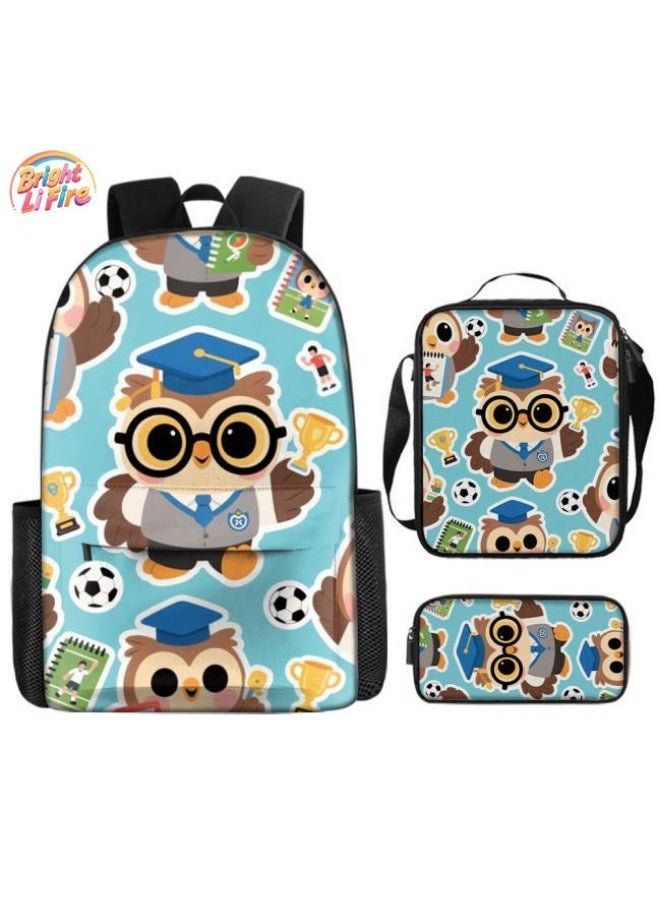 Bright Li Fire A good helper for cute travel! Exclusive cartoon bags for children and teenagers, three-piece set, light and comfortable (available for students, children, friends on outings, mountain climbing, going to school, etc.) - 67 - Image 1