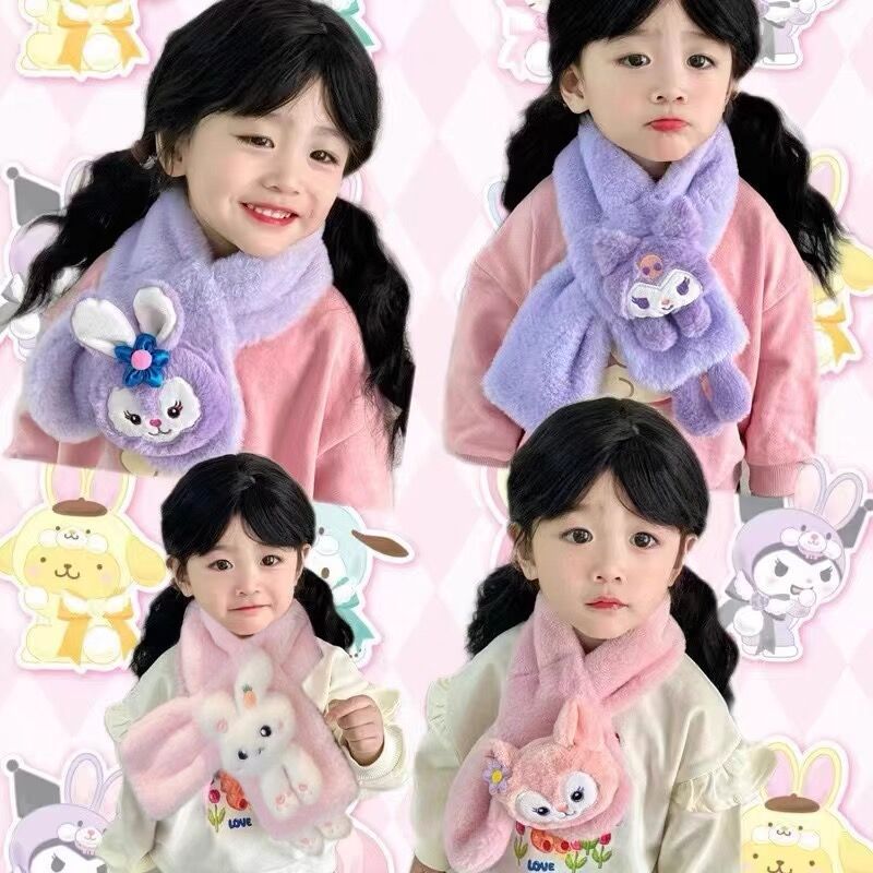 Children'S Scarf Cartoon Baby Scarf For Boys And Girls Warm Thickened Plush Scarf For Children - Image 5