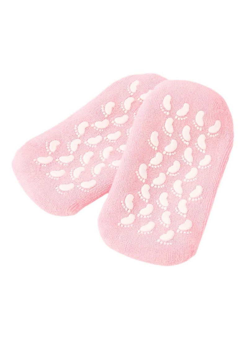 DubaiGallery Moisturizing Whitening Exfoliating Foot Mask Gloves Spa Gel Socks Hand Feet Care Beauty Cotton Socks, Assorted Color  - Image 2