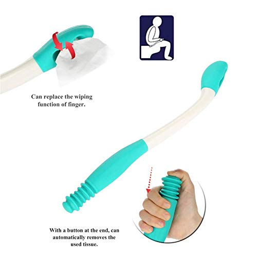 DPOWERFUL Self Wipe Assist Bottom Wiping Toilet Aid Self Wipe Assist Tissue Holder Tool Long Reach Toilet Tissue Grip Motion Assistance Supplies - Image 5