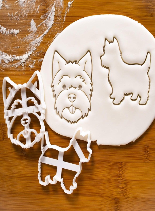 Bakerlogy Set of 2 West Highland White Terrier cookie cutters (Design: Face and Silhouette), 2 pieces - Bakerlogy - Image 2