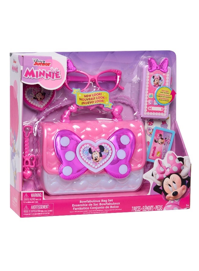 Disney طقم حقيبة ميني ماوس باوفابولوس من ديزني جونيور (7 قطع، وردي) - Image 3