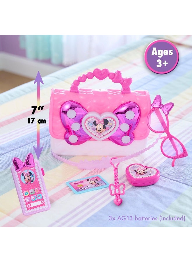 Disney طقم حقيبة ميني ماوس باوفابولوس من ديزني جونيور (7 قطع، وردي) - Image 1