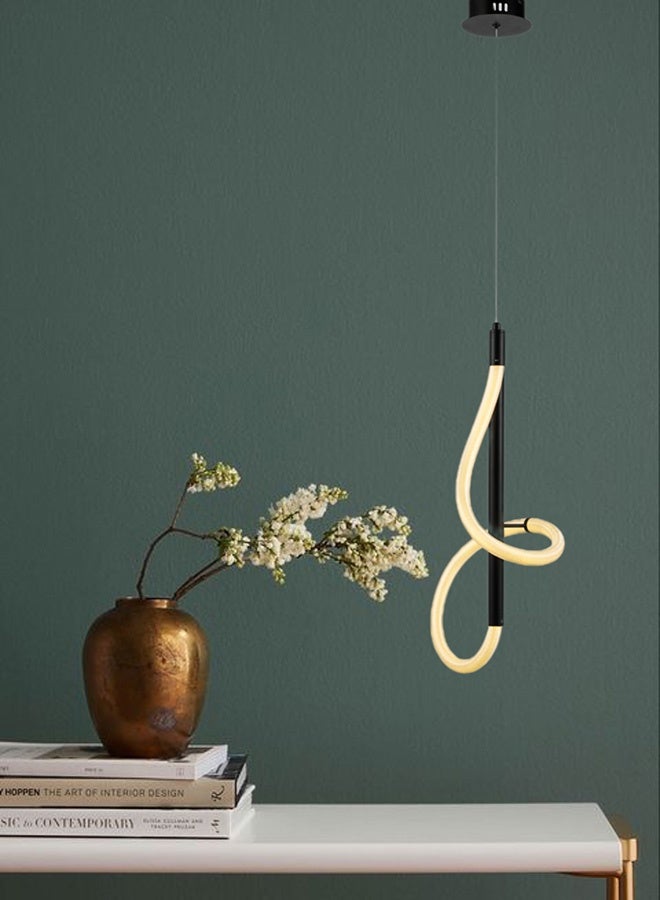  سبولكس إضاءة عصرية من SPOLUX، مصباح معلق فردي، مصباح، مصباح معلق بخط مستقيم، لون أسود، 50 × 25 سم، مناسب لغرفة النوم وغرفة المعيشة، مصباح بجانب السرير - Image 2